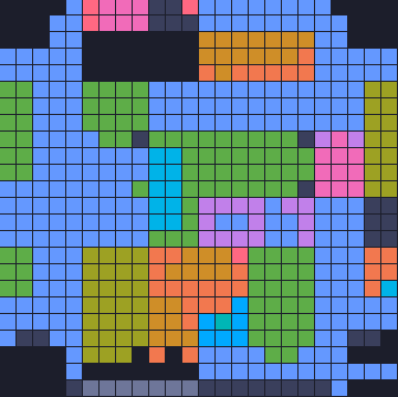 Color Block Jam Level 1826: Screenshot des Spielfelds
