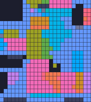 Color Block Jam уровень 1786: скриншот поля
