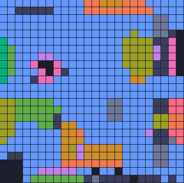 Color Block Jam Level 1804: Screenshot des Spielfelds