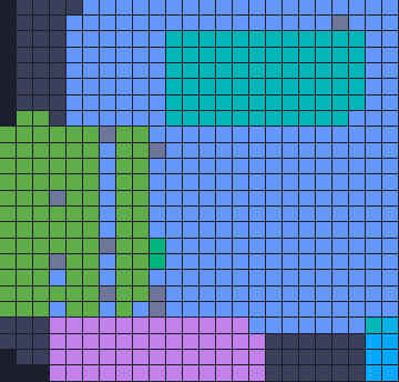 Color Block Jam Level: Screenshot des Spielfelds