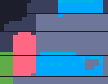 Color Block Jam Level: Screenshot des Spielfelds