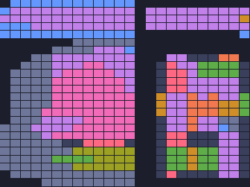 Color Block Jam Level 32: Screenshot des Spielfelds