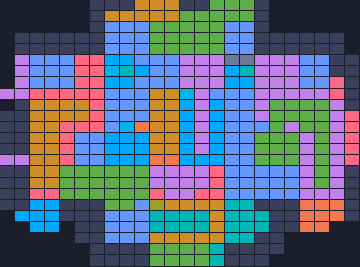 Color Block Jam Level 632: Screenshot des Spielfelds