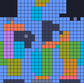 Color Block Jam Level 1822: Screenshot des Spielfelds
