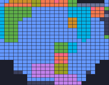 Color Block Jam Level 1829: Screenshot des Spielfelds