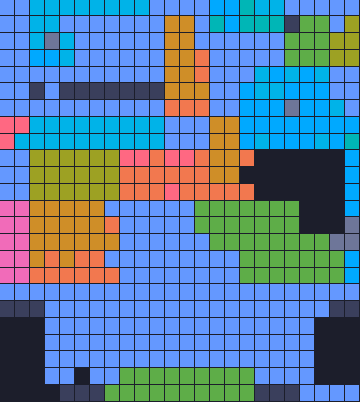 Color Block Jam Level 1821: Screenshot des Spielfelds
