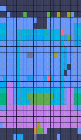 Color Block Jam Level 40: Screenshot des Spielfelds