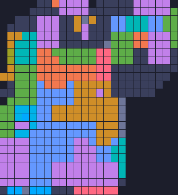 Color Block Jam Level 1499: Screenshot des Spielfelds