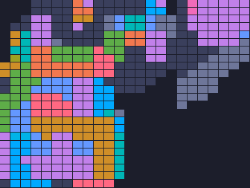Color Block Jam Level: Screenshot des Spielfelds