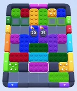 Color Block Jam Level 139: Screenshot des Spielfelds