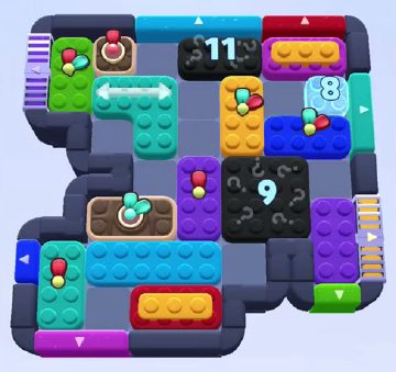 Color Block Jam 레벨 1243 / 1250 / 2154: 보드 스크린샷