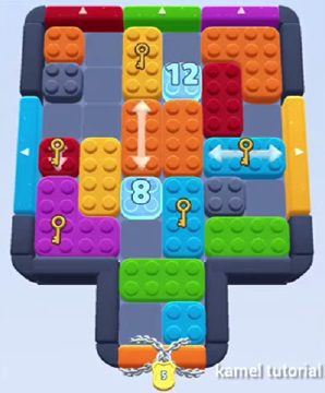 Color Block Jam level 484: screenshot of the board