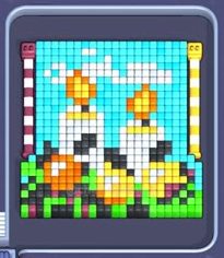 Pixel Flow Level 77: Screenshot des Spielfelds