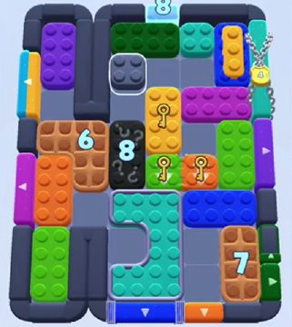 Color Block Jam 레벨 1249 / 1252 / 1257: 보드 스크린샷