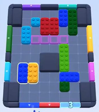 Color Block Jam Level: Screenshot des Spielfelds