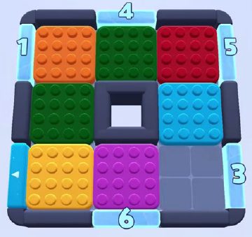 Color Block Jam Level 170: Screenshot des Spielfelds