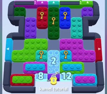Color Block Jam level 734 / 735: screenshot of the board
