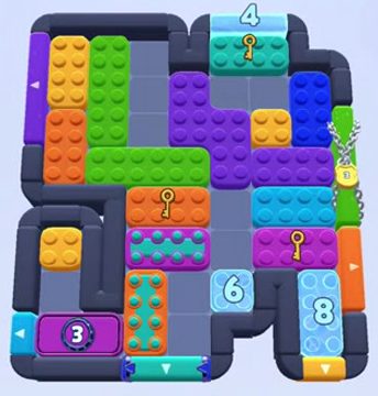 Color Block Jam Level 1572 / 1575: Screenshot des Spielfelds