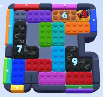 Color Block Jam nivel 1048: captura del tablero