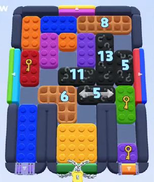 Color Block Jam nivel 973: captura del tablero