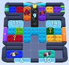 Color Block Jam level: screenshot of the board