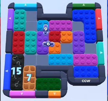 Color Block Jam 레벨 946 / 947 / 1882: 보드 스크린샷