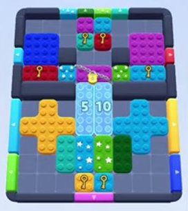 Color Block Jam Level 77: Screenshot des Spielfelds