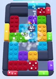 Color Block Jam Level 73: Screenshot des Spielfelds