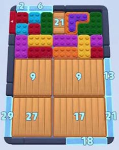 Color Block Jam уровень 174: скриншот поля