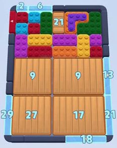 Color Block Jam Level: Screenshot des Spielfelds
