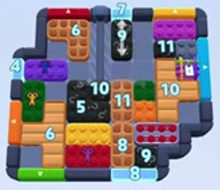 Color Block Jam Level: Screenshot des Spielfelds
