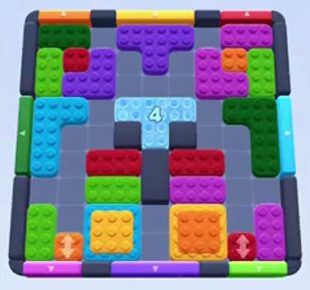 Color Block Jam Level 30: Screenshot des Spielfelds