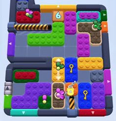Color Block Jam Level: Screenshot des Spielfelds