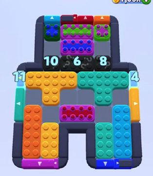 Color Block Jam level 1149: screenshot of the board