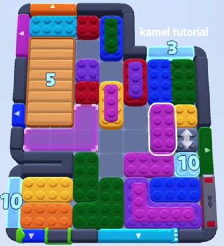 Color Block Jam Level 1488: Screenshot des Spielfelds