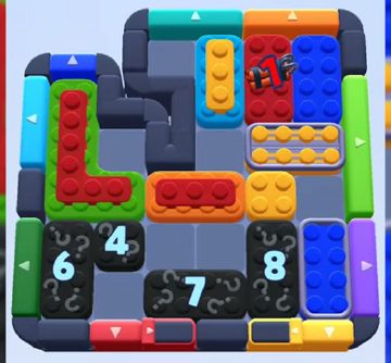 Color Block Jam nivel 868 / 1769: captura del tablero