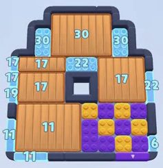 Color Block Jam Level: Screenshot des Spielfelds