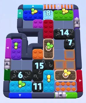Color Block Jam niveau 1217 : capture du plateau