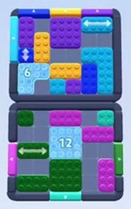 Color Block Jam Level 42: Screenshot des Spielfelds