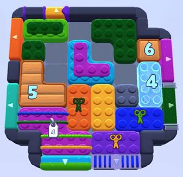 Color Block Jam Level 1220 / 1218 / 1225: Screenshot des Spielfelds