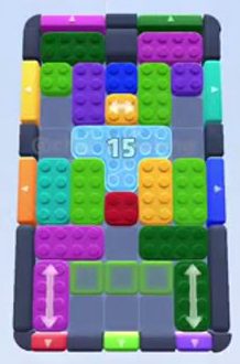Color Block Jam Level 1084: Screenshot des Spielfelds