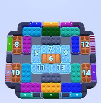 Color Block Jam level 1405 / 1408: screenshot of the board