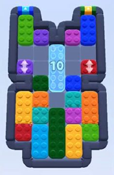 Color Block Jam Level 457 / 851 / 1351: Screenshot des Spielfelds
