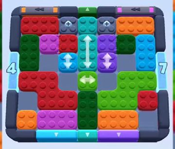 Color Block Jam nivel 571: captura del tablero