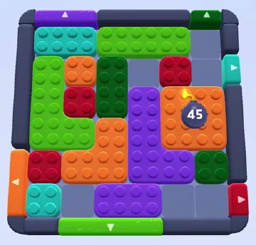 Color Block Jam nivel 101 / 102 / 939 / 1495: captura del tablero