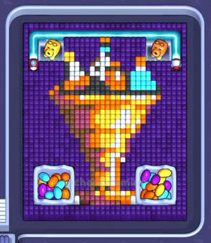 Pixel Flow level 1242: screenshot of the board
