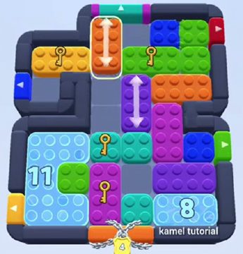 Color Block Jam nivel 500 / 913 / 1394: captura del tablero