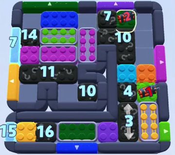 Color Block Jam level 919 / 918 / 1811: screenshot of the board