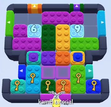 Color Block Jam Level 486 / 915 / 1380: Screenshot des Spielfelds