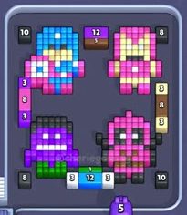 Pixel Flow Level 32: Screenshot des Spielfelds